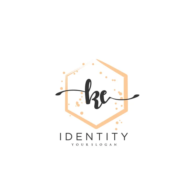 Handwriting Logo Vector Art Initial Signature Wedding Fashion Jewerly Boutique —  Vetores de Stock