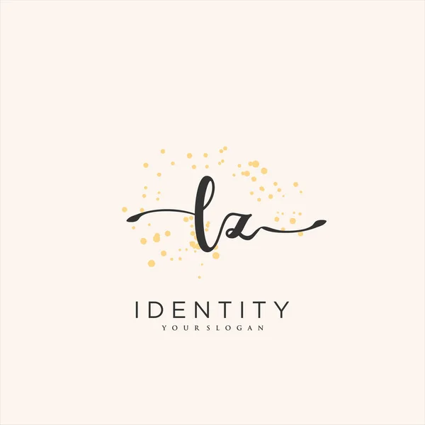 Handwriting Logo Vector Art Initial Signature Wedding Fashion Jewerly Boutique —  Vetores de Stock