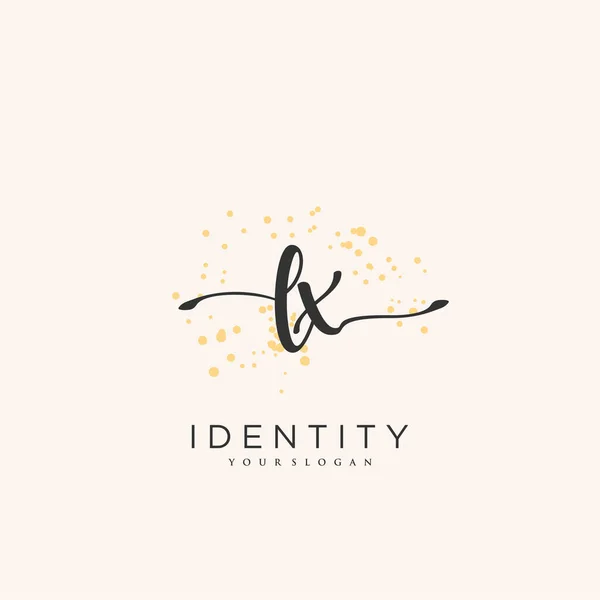 Handschrift Logo Vector Kunst Van Eerste Handtekening Bruiloft Mode Jwerly — Stockvector