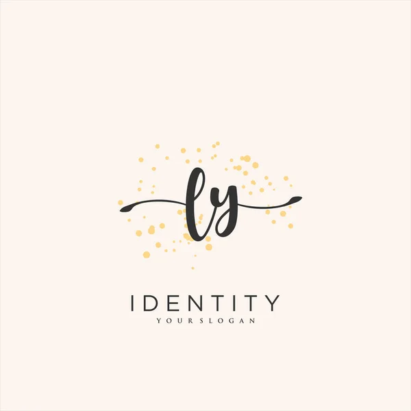 Handwriting Logo Vector Art Initial Signature Wedding Fashion Jewerly Boutique — Archivo Imágenes Vectoriales