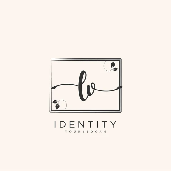 Logo Écriture Art Vectoriel Signature Initiale Mariage Mode Bijoux Boutique — Image vectorielle