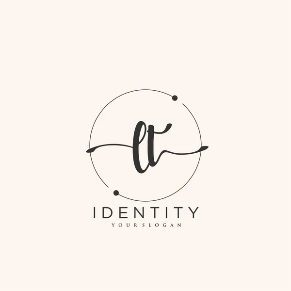 Handwriting Logo Vector Art Initial Signature Wedding Fashion Jewerly Boutique — Stockvektor