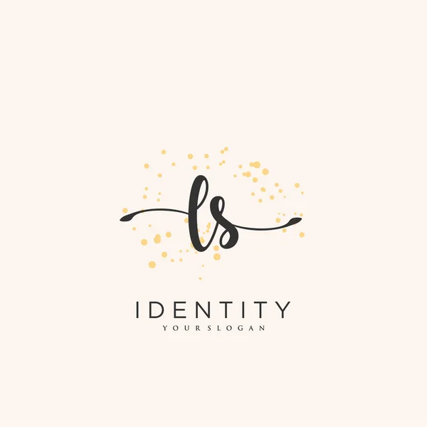 Handwriting Logo Vector Art Initial Signature Wedding Fashion Jewerly Boutique — Stockvektor