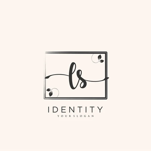 Handschrift Logo Vector Kunst Van Eerste Handtekening Bruiloft Mode Jwerly — Stockvector