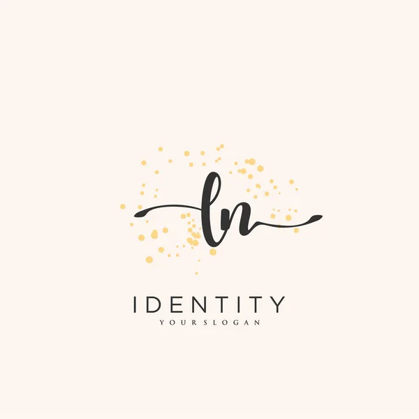 Handwriting Logo Vector Art Initial Signature Wedding Fashion Jewerly Boutique — Stock Vector