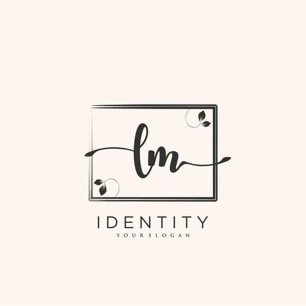 Handwriting Logo Art Vectoriel Signature Initiale Mariage Mode Bijoux Boutique — Image vectorielle