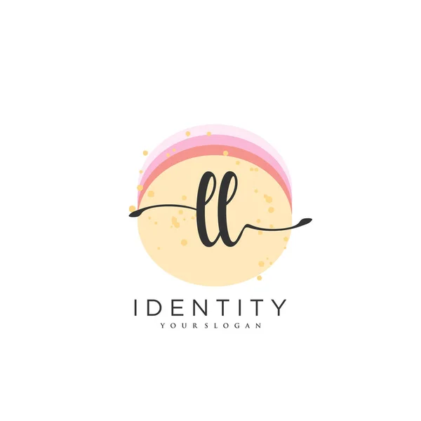 Handwriting Logo Vector Art Initial Signature Wedding Fashion Jewerly Boutique — Archivo Imágenes Vectoriales