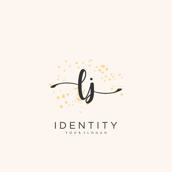 Handwriting Logo Vector Art Initial Signature Wedding Fashion Jewerly Boutique — 图库矢量图片