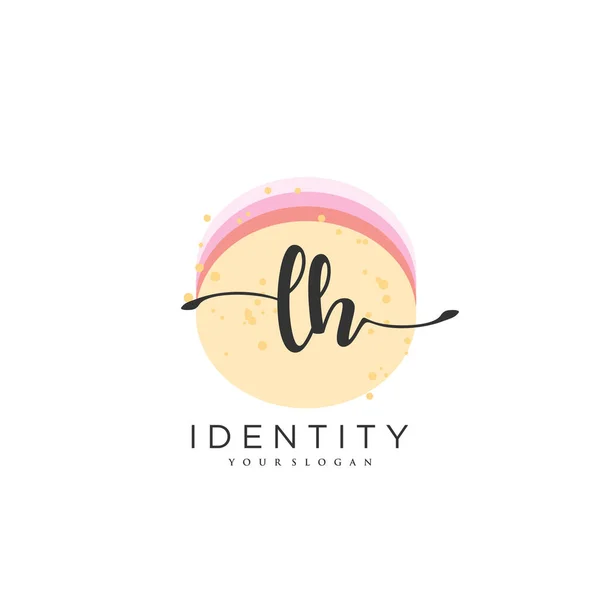 Handwriting Logo Vector Art Initial Signature Wedding Fashion Jewerly Boutique — Vector de stock