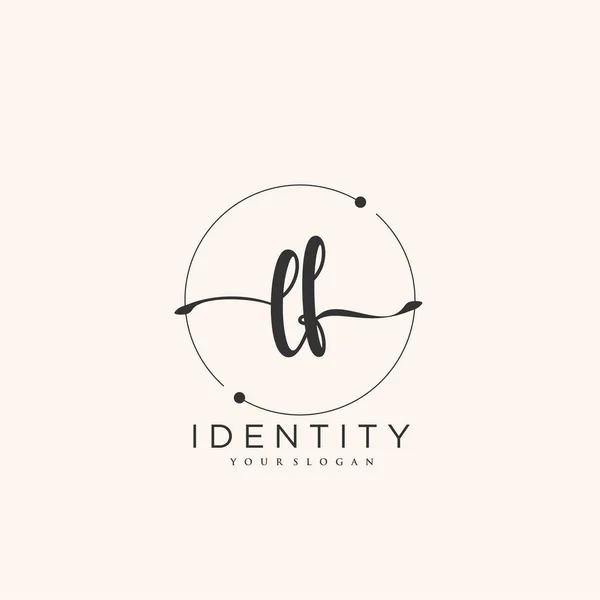 Handwriting Logo Vector Art Initial Signature Wedding Fashion Jewerly Boutique — Stock Vector