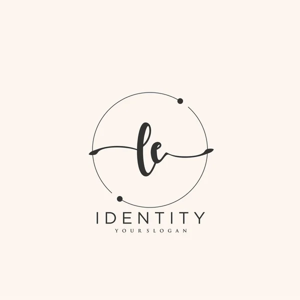 Handwriting Logo Art Vectoriel Signature Initiale Mariage Mode Bijoux Boutique — Image vectorielle