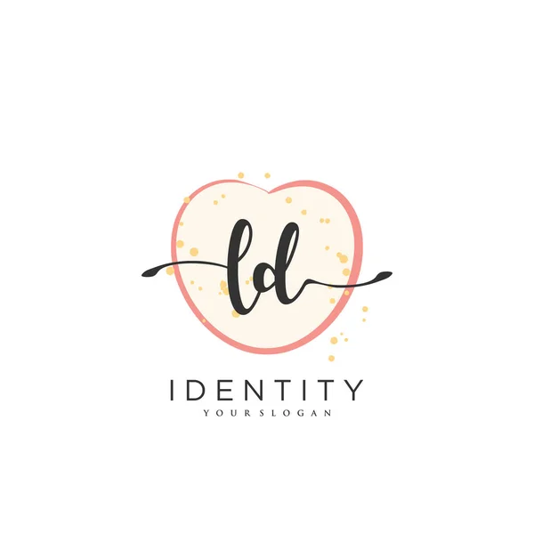 Handwriting Logo Vector Art Initial Signature Wedding Fashion Jewerly Boutique — Vector de stock