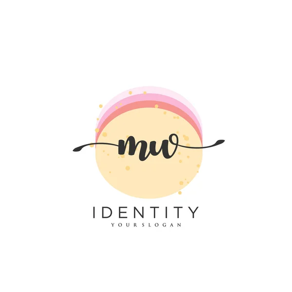 Handwriting Logo Vector Art Initial Signature Wedding Fashion Jewerly Boutique — Vetor de Stock