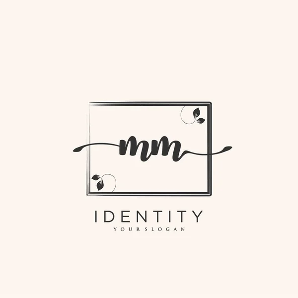 Handwriting Logo Vector Art Initial Signature Wedding Fashion Jewerly Boutique — Stockvektor