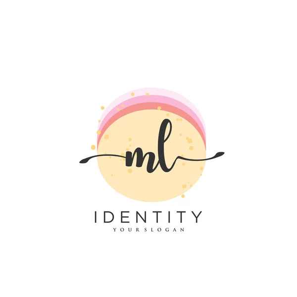 Art Vectoriel Écriture Logo Signature Initiale Mariage Mode Bijoux Boutique — Image vectorielle