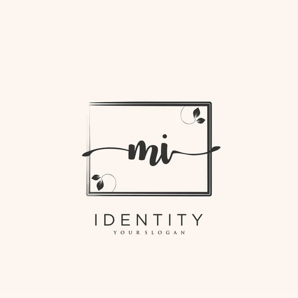 Handwriting Logo Vector Art Initial Signature Wedding Fashion Jewerly Boutique — Stock Vector