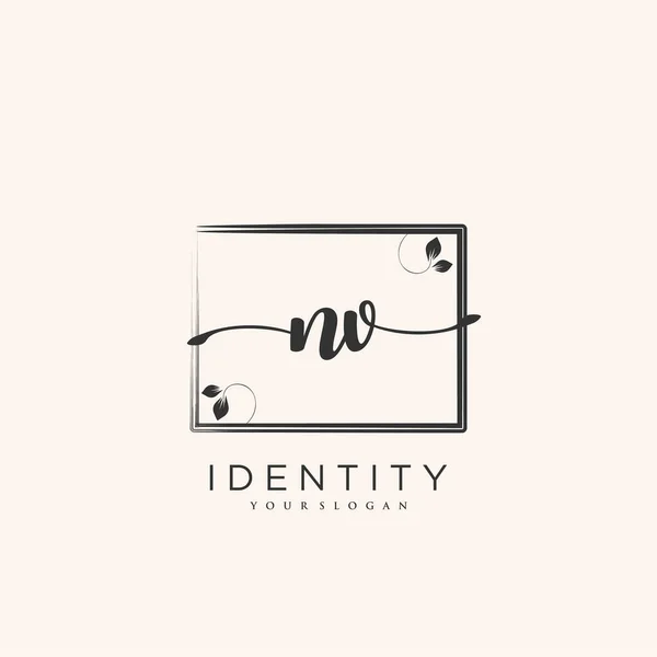 Handschrift Logo Vector Kunst Van Eerste Handtekening Bruiloft Mode Jwerly — Stockvector