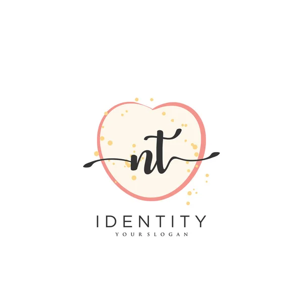 Handwriting Logo Vector Art Initial Signature Wedding Fashion Jewerly Boutique — Archivo Imágenes Vectoriales