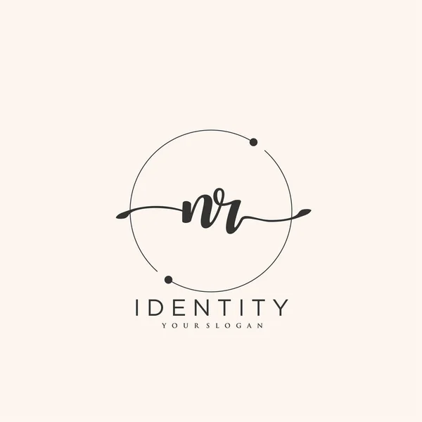 Handwriting Logo Vector Art Initial Signature Wedding Fashion Jewerly Boutique — Vettoriale Stock