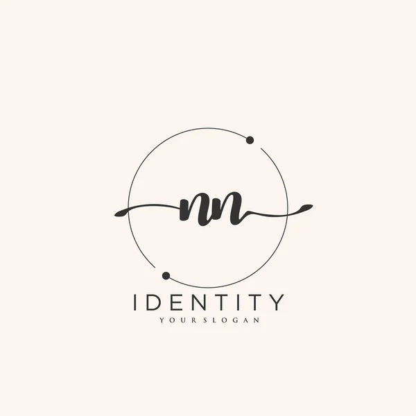 Handwriting Logo Vector Art Initial Signature Wedding Fashion Jewerly Boutique —  Vetores de Stock