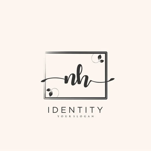 Handwriting Logo Vector Art Initial Signature Wedding Fashion Jewerly Boutique — Vector de stock