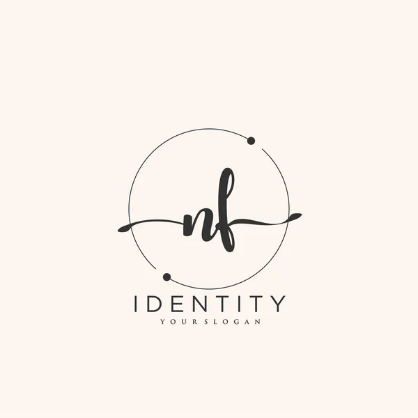 Handwriting Logo Vector Art Initial Signature Wedding Fashion Jewerly Boutique — Archivo Imágenes Vectoriales