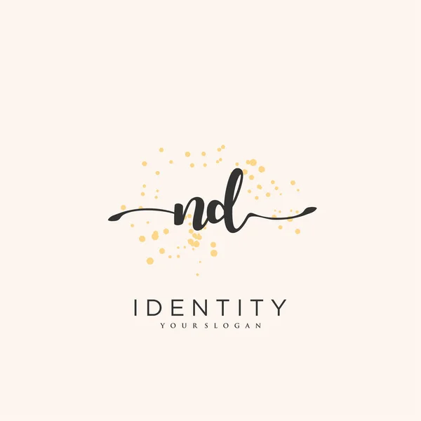 Handwriting Logo Vector Art Initial Signature Wedding Fashion Jewerly Boutique — Archivo Imágenes Vectoriales