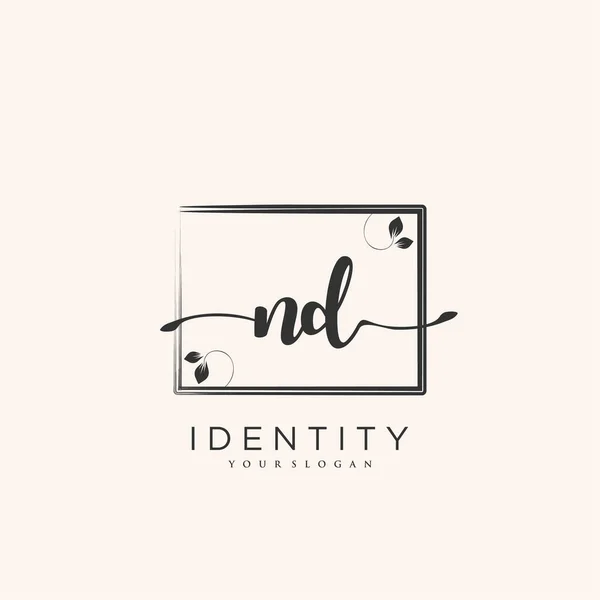 Art Vectoriel Logo Manuscrit Signature Initiale Mariage Mode Bijoux Boutique — Image vectorielle
