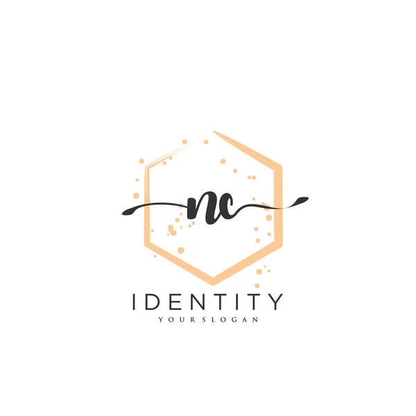 Handwriting Logo Vector Art Initial Signature Wedding Fashion Jewerly Boutique — Vector de stock