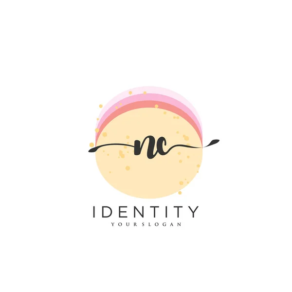 Handwriting Logo Vector Art Initial Signature Wedding Fashion Jewerly Boutique — Archivo Imágenes Vectoriales