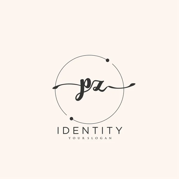 Handwriting Logo Vector Art Initial Signature Wedding Fashion Jewerly Boutique — Stok Vektör