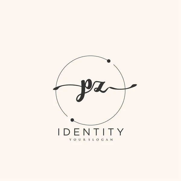 Handwriting Logo Vector Art Initial Signature Wedding Fashion Jewerly Boutique — Archivo Imágenes Vectoriales