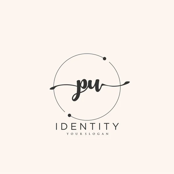 Handwriting Logo Vector Art Initial Signature Wedding Fashion Jewerly Boutique — Vettoriale Stock