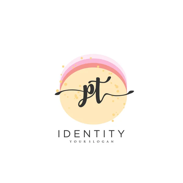 Handwriting Logo Vector Art Initial Signature Wedding Fashion Jewerly Boutique — Stock vektor