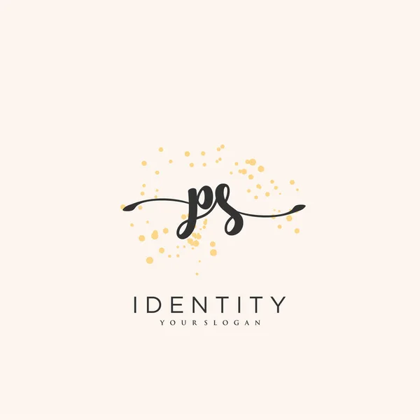 Handwriting Logo Vector Art Initial Signature Wedding Fashion Jewerly Boutique — Vetor de Stock
