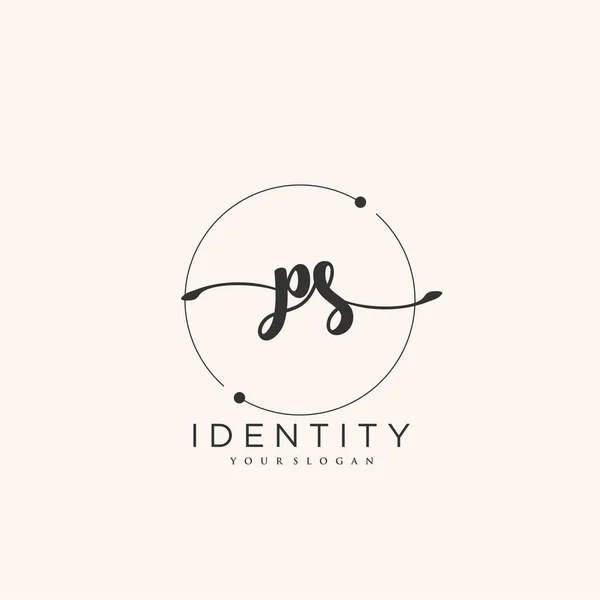 Handwriting Logo Vector Art Initial Signature Wedding Fashion Jewerly Boutique — Διανυσματικό Αρχείο