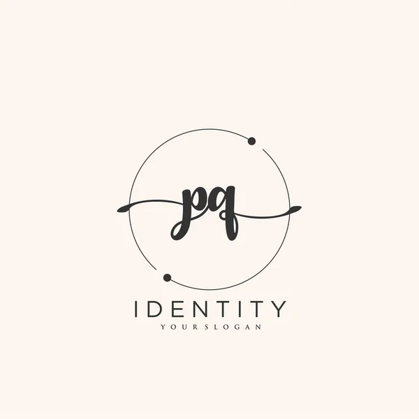 Handwriting Logo Vector Art Initial Signature Wedding Fashion Jewerly Boutique — Stock Vector