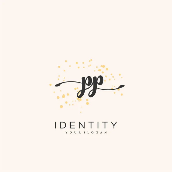 Handwriting Logo Vector Art Initial Signature Wedding Fashion Jewerly Boutique — Διανυσματικό Αρχείο