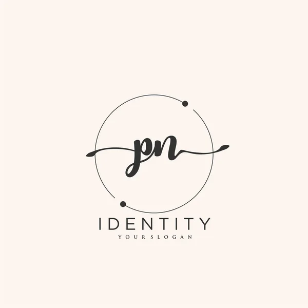 Handwriting Logo Vector Art Initial Signature Wedding Fashion Jewerly Boutique — Διανυσματικό Αρχείο