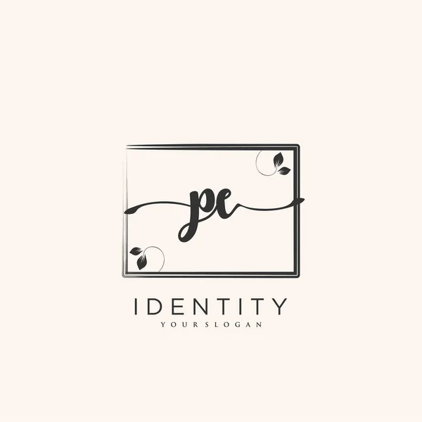Handwriting Λογότυπο Διάνυσμα Τέχνης Της Αρχικής Υπογραφής Γάμου Μόδας Jewerly — Διανυσματικό Αρχείο
