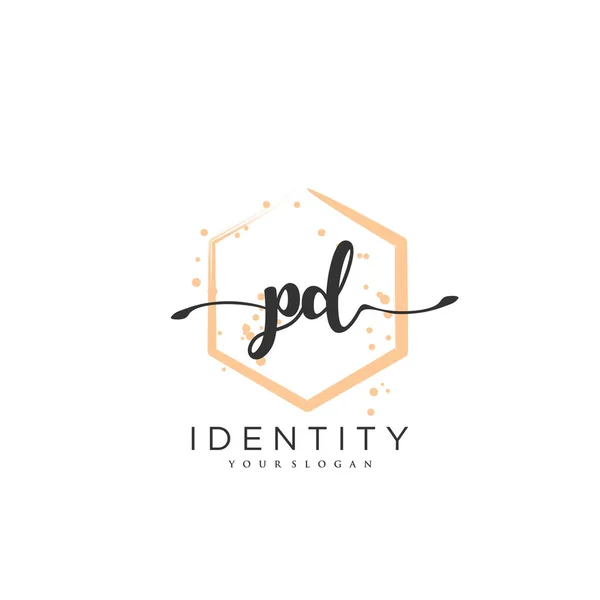 Handwriting Logo Vector Art Initial Signature Wedding Fashion Jewerly Boutique — Vetor de Stock