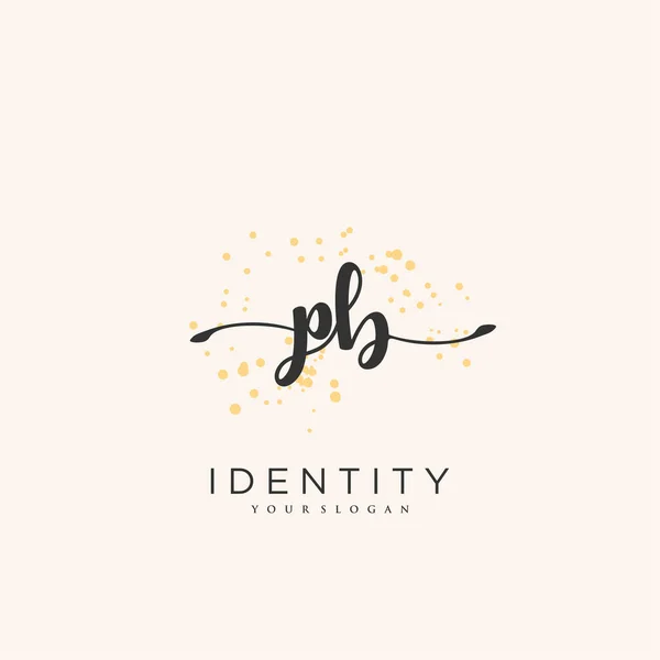 Handwriting Logo Vector Art Initial Signature Wedding Fashion Jewerly Boutique — Stockvector