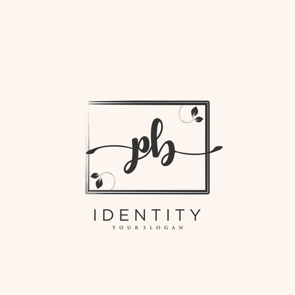 Handwriting Logo Vector Art Initial Signature Wedding Fashion Jewerly Boutique — Image vectorielle