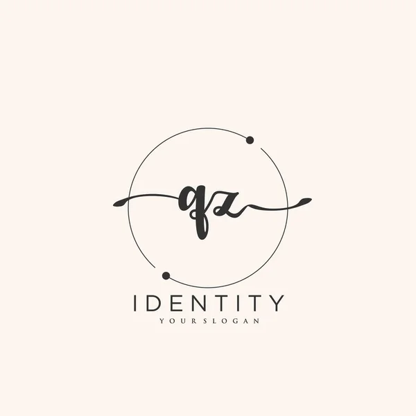 Handwriting Logo Vector Art Initial Signature Wedding Fashion Jewerly Boutique — Vetor de Stock