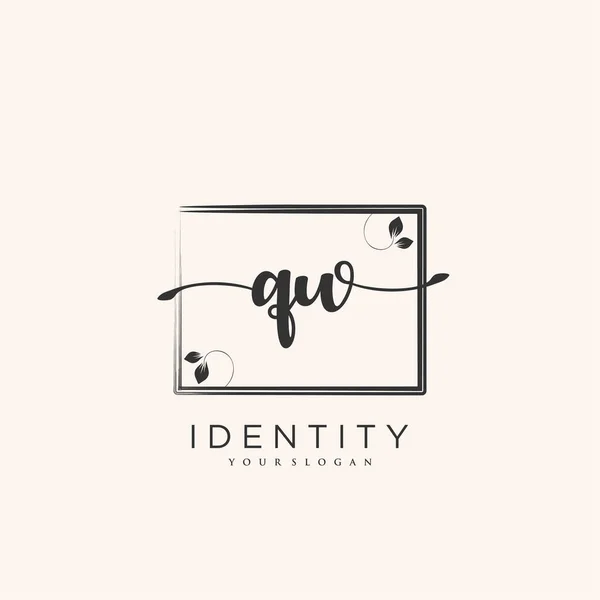 Handwriting Logo Vector Art Initial Signature Wedding Fashion Jewerly Boutique — Stok Vektör