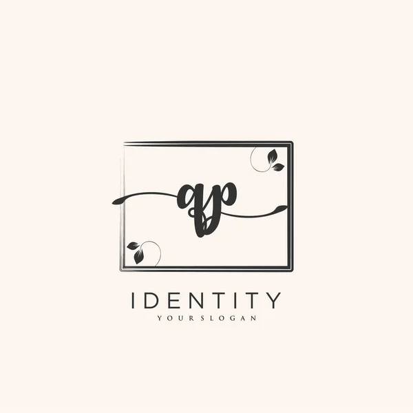 Handwriting Logo Vector Art Initial Signature Wedding Fashion Jewerly Boutique — Archivo Imágenes Vectoriales