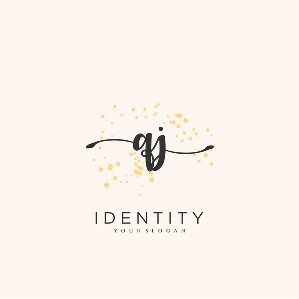 Handwriting Logo Vector Art Initial Signature Wedding Fashion Jewerly Boutique — Vetor de Stock