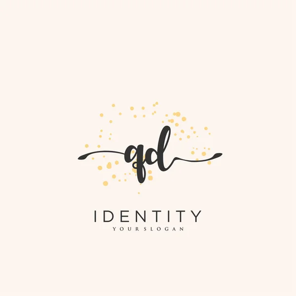 Handwriting Logo Vector Art Initial Signature Wedding Fashion Jewerly Boutique — Wektor stockowy