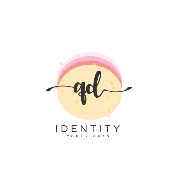 Handwriting Logo Vector Art Initial Signature Wedding Fashion Jewerly Boutique — Vector de stock