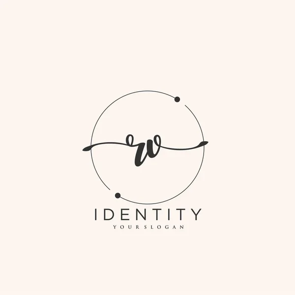 Handwriting Logo Vector Art Initial Signature Wedding Fashion Jewerly Boutique — Archivo Imágenes Vectoriales